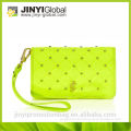 2014 fashion PU ladies simple long wallet with zipper and handle